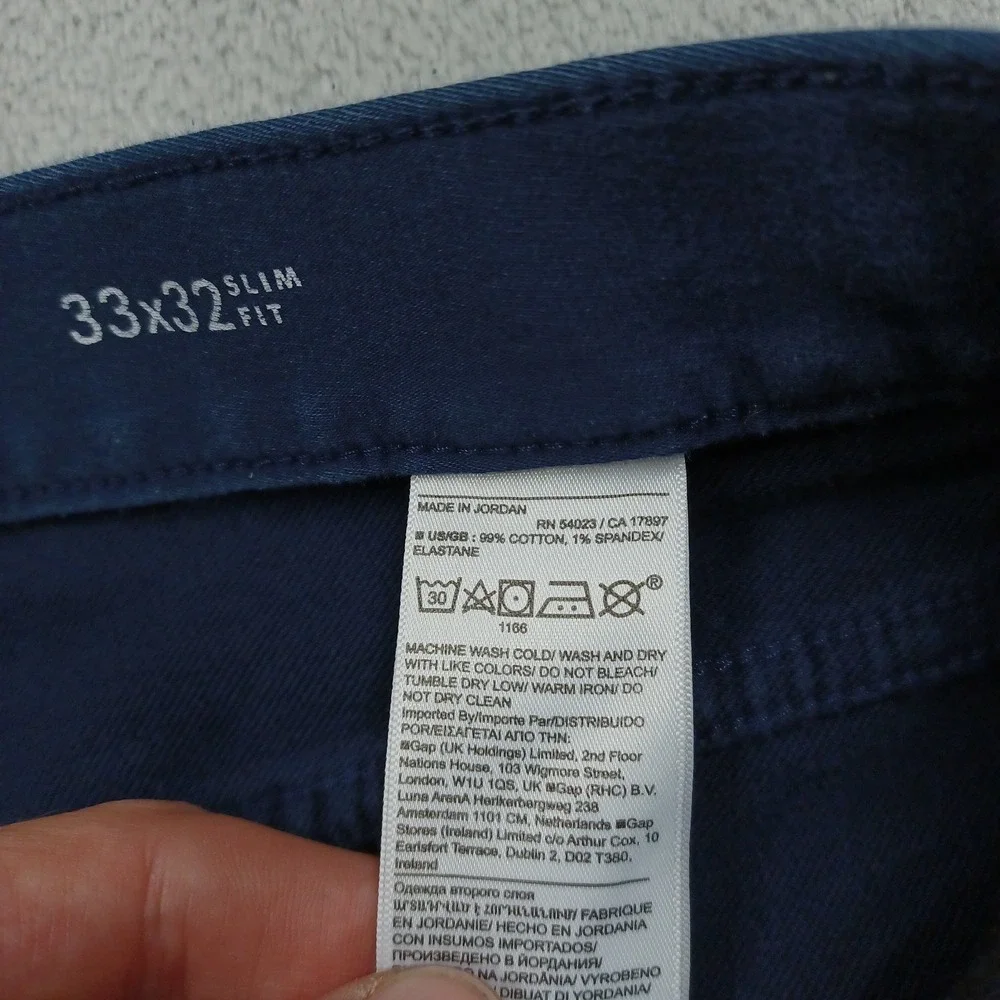 Banana Republic Jeans Mens 33x32 Blue Denim Slim Fit‎ Traveler Preppy Casual A5